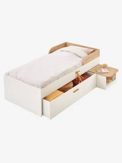 Lit Enfant Multi Rangements HAPPY Blanc - Vertbaudet