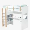 Lit Mezzanine Avec Bureau Et Rangement LIGNE EVEREST Kaki - Vertbaudet -Boutique Badabulle lit mezzanine avec bureau et rangement ligne everest