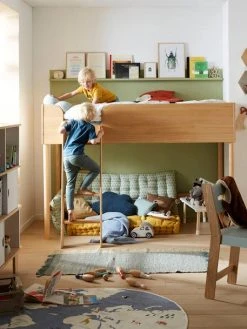 Lit Mi-hauteur LIGNE CONFETTI NATURE Marron - Vertbaudet -Boutique Badabulle lit mi hauteur ligne confetti nature 3