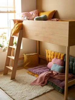 Lit Mi-hauteur LIGNE CONFETTI NATURE Marron - Vertbaudet -Boutique Badabulle lit mi hauteur ligne confetti nature 4