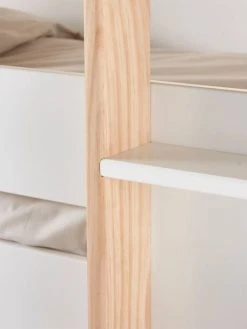 Lits Superposés 3 Niveaux LIGNE EVEREST Blanc/bois - Vertbaudet -Boutique Badabulle lits superposes 3 niveaux ligne everest 3