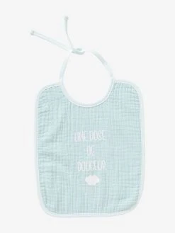 Lot De 2 Bavoirs Bébé En Gaze De Coton Lot Bleu - Vertbaudet -Boutique Badabulle lot de 2 bavoirs bebe en gaze de coton 2
