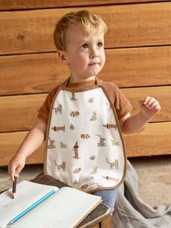 Lot De 2 Bavoirs En Coton Bio Medium Drop Little Mateis LÄSSIG Orange épice - Lassig -Boutique Badabulle lot de 2 bavoirs en coton bio medium drop little mateis lassig 2