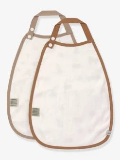 Lot De 2 Bavoirs En Coton Bio Medium Drop Little Mateis LÄSSIG Orange épice - Lassig -Boutique Badabulle lot de 2 bavoirs en coton bio medium drop little mateis lassig 3