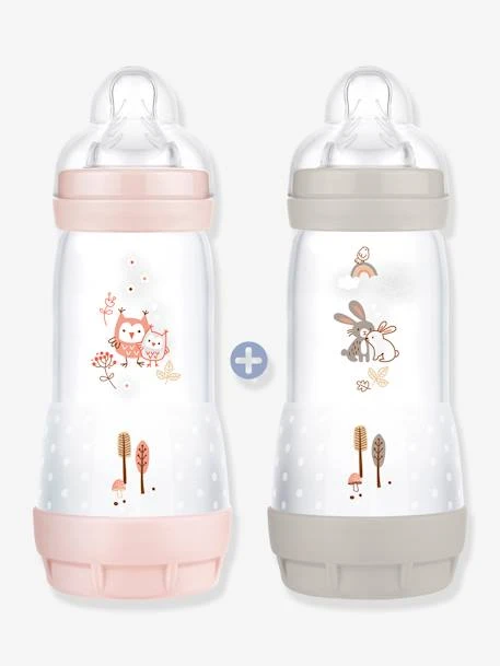 Lot De 2 Biberons 320 Ml MAM Easy Start Anti-colique Time For Love Aqua - Mam 4 Lot De 2 Biberons 320 Ml MAM Easy Start Anti-colique Time For Love Aqua - Mam – Image 2