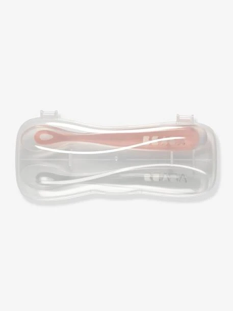 Lot De 2 Cuillères Ergonomiques D'apprentissage + Boîte De Transport BEABA Rose/gris - Beaba 4 Lot De 2 Cuillères Ergonomiques D'apprentissage + Boîte De Transport BEABA Rose/gris - Beaba – Image 2