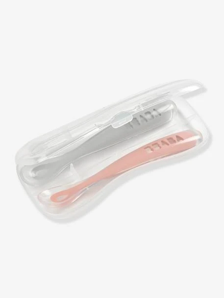 Lot De 2 Cuillères Ergonomiques D'apprentissage + Boîte De Transport BEABA Rose/gris - Beaba 6 Lot De 2 Cuillères Ergonomiques D'apprentissage + Boîte De Transport BEABA Rose/gris - Beaba – Image 4