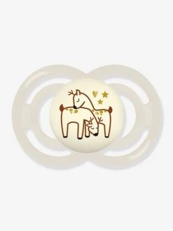 Lot De 2 Sucettes En Silicone MAM Perfect Nuit 6+ Vert + Beige - Mam -Boutique Badabulle lot de 2 sucettes en silicone mam perfect nuit 6 2