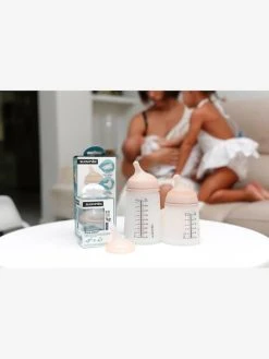 Lot De 2 Tétines Débit Rapide (L) Pour Biberon Zerø.Zerø SUAVINEX Peau - Suavinex -Boutique Badabulle lot de 2 tetines debit rapide l pour biberon zero.zero suavinex 3