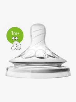 Lot De 2 Tétines Philips AVENT Natural, 5 Débits Transparent - Philips Avent -Boutique Badabulle lot de 2 tetines philips avent natural 5 debits 5