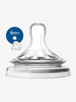 Lot De 2 Tétines Philips AVENT Natural à Débit Rapide, Dès 6 Mois Transparent - Philips Avent -Boutique Badabulle lot de 2 tetines philips avent natural a debit rapide des 6 mois 1