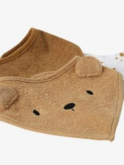 Lot De 3 Bavoirs Bandanas En éponge Et Gaze De Coton Caramel - Vertbaudet -Boutique Badabulle lot de 3 bavoirs bandanas en eponge et gaze de coton 4