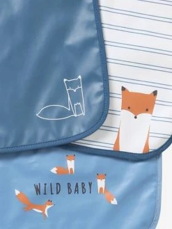 Lot De 3 Bavoirs Plastifiés Bleu - Vertbaudet -Boutique Badabulle lot de 3 bavoirs plastifies 4