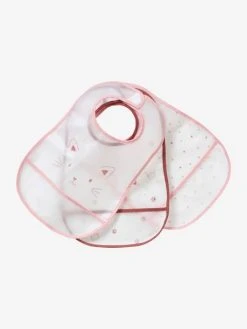 Lot De 3 Bavoirs Plastifiés Avec Récupérateur Assortis Ours - Vertbaudet -Boutique Badabulle lot de 3 bavoirs plastifies avec recuperateur 5