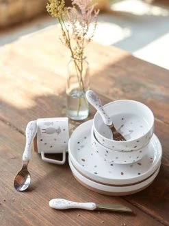 Lot De 3 Couverts 2e âge LÄSSIG Tiny Farmer Mouton/oie Blanc - Lassig -Boutique Badabulle lot de 3 couverts 2e age lassig tiny farmer 1