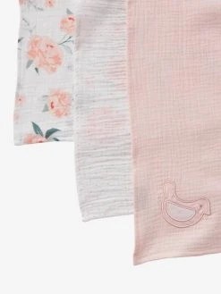 Lot De 3 Langes EAU DE ROSE Rose - Vertbaudet -Boutique Badabulle lot de 3 langes eau de rose 3