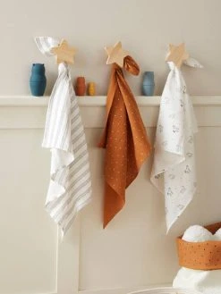 Lot De 3 Langes En Gaze De Coton Bio* PETIT NOMADE écru / Multicolore - Vertbaudet -Boutique Badabulle lot de 3 langes en gaze de coton bio petit nomade 2