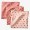 Lot De 3 Langes En Gaze De Coton HAPPY BOHÈME Rose - Vertbaudet -Boutique Badabulle lot de 3 langes en gaze de coton happy boheme