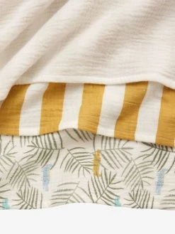 Lot De 3 Langes En Gaze De Coton TREK Oeko-Tex® Multicolore - Vertbaudet -Boutique Badabulle lot de 3 langes en gaze de coton trek oeko tex 3