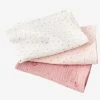Lot De 3 Langes Personnalisables En Gaze De Coton Nude Imprimé - Vertbaudet -Boutique Badabulle lot de 3 langes personnalisables en gaze de coton