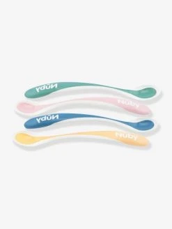 Lot De 4 Cuillères Bébé Thermosensibles NUBY Aléatoire - Nuby -Boutique Badabulle lot de 4 cuilleres bebe thermosensibles nuby 1