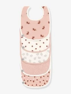 Lot De 5 Bavoirs Bébé LÄSSIG En Coton Biologique Lot De 5 Little Forest Renard - Lassig
