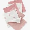 Lot De 6 Lingettes Lavables Rose/coeurs - Vertbaudet -Boutique Badabulle lot de 6 lingettes lavables 5
