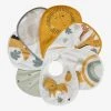 Lot De 7 Bavoirs Naissance En Coton Bio* Vertbaudet Blanc Jungle - Vertbaudet -Boutique Badabulle lot de 7 bavoirs naissance en coton bio vertbaudet