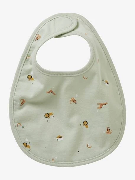 Lot De 7 Bavoirs Naissance En Coton Bio* Vertbaudet Blanc Jungle - Vertbaudet 4 Lot De 7 Bavoirs Naissance En Coton Bio* Vertbaudet Blanc Jungle - Vertbaudet – Image 3