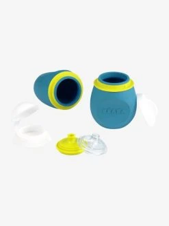 Lot De Gourdes Pour Compotes BEABA Babysqueez' 2 En 1 + Squeez'portion Blue - Beaba -Boutique Badabulle lot de gourdes pour compotes beaba babysqueez 2 en 1 squeezportion 5