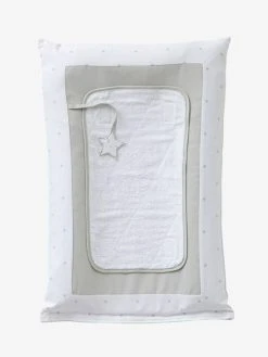 Matelas à Langer Bébé Et Sa Housse PLUIE D'ETOILES Blanc Imprimé - Vertbaudet