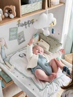 Matelas à Langer Bio Collection LOVELY NATURE Avec Housse + 2 Tapis Blanc/vert - Vertbaudet -Boutique Badabulle matelas a langer bio collection lovely nature avec housse 2 tapis 2