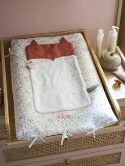 Matelas à Langer FLEURETTES Personnalisable Ecru / Multico - Vertbaudet -Boutique Badabulle matelas a langer fleurettes personnalisable 2