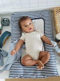 Matelas à Langer MARINIÈRE Blanc/bleu - Vertbaudet -Boutique Badabulle matelas a langer mariniere 2