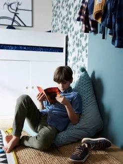 Pouf Poire Palmettes Vert - Vertbaudet -Boutique Badabulle pouf poire palmettes 2