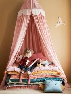 Rideau Ciel De Lit PRINCESSE NATURE Rose - Vertbaudet -Boutique Badabulle rideau ciel de lit princesse nature 5