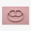 Set De Table Tout-en-un Avec Assiette EZPZ Happy Mat En Silicone Rose - EZPZ -Boutique Badabulle set de table tout en un avec assiette ezpz happy mat en silicone