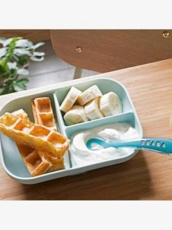 Set Vaisselle 2 Pièces Silicone BEABA Gris Clair - Beaba -Boutique Badabulle set vaisselle 2 pieces silicone beaba 4
