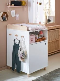 Table à Langer LIGNE PTILOU Blanc/bois - Vertbaudet -Boutique Badabulle table a langer ligne ptilou 3