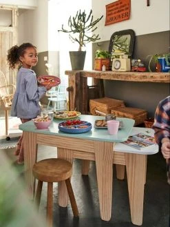 Tables Gigognes Gris Vert/bois + Blanc/bois - Vertbaudet -Boutique Badabulle tables gigognes 5