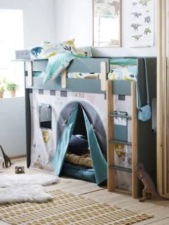 Tente De Lit Château Fort Pour Lit Mezzanine Mi Hauteur Ligne Everest Gris - Vertbaudet -Boutique Badabulle tente de lit chateau fort pour lit mezzanine mi hauteur ligne everest 3