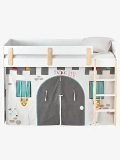 Tente De Lit Château Fort Pour Lit Mezzanine Mi Hauteur Ligne Everest Gris - Vertbaudet -Boutique Badabulle tente de lit chateau fort pour lit mezzanine mi hauteur ligne everest 4
