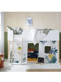 Tente De Lit Jungle Imaginaire Blanc Clair Uni Avec Decor - Vertbaudet -Boutique Badabulle tente de lit jungle imaginaire 2
