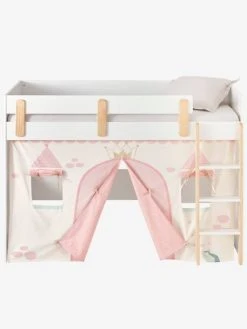 Boutique Badabulle 24 Tente De Lit Princesse Féérique Pour Lit Mezzanine Mi Hauteur Ligne Everest Rose - Vertbaudet