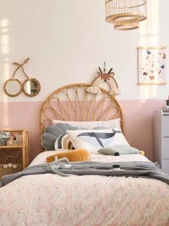 Tête De Lit Rotin Enfant Fleur Naturel - Vertbaudet -Boutique Badabulle tete de lit rotin enfant fleur 5